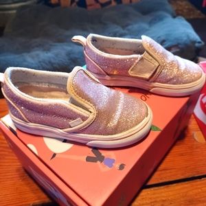 Vans Pink sparkly toddler size 8